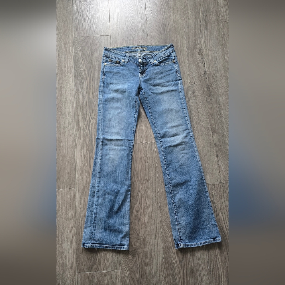 American Eagle Blue Flare Jeans with Vintage Appeal